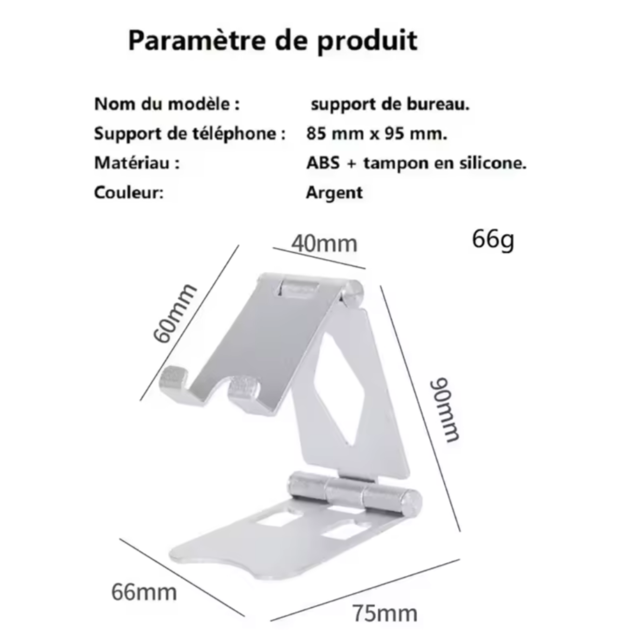 Soporte Base Porta Celular, Tablet Para Escritorio Ajustable