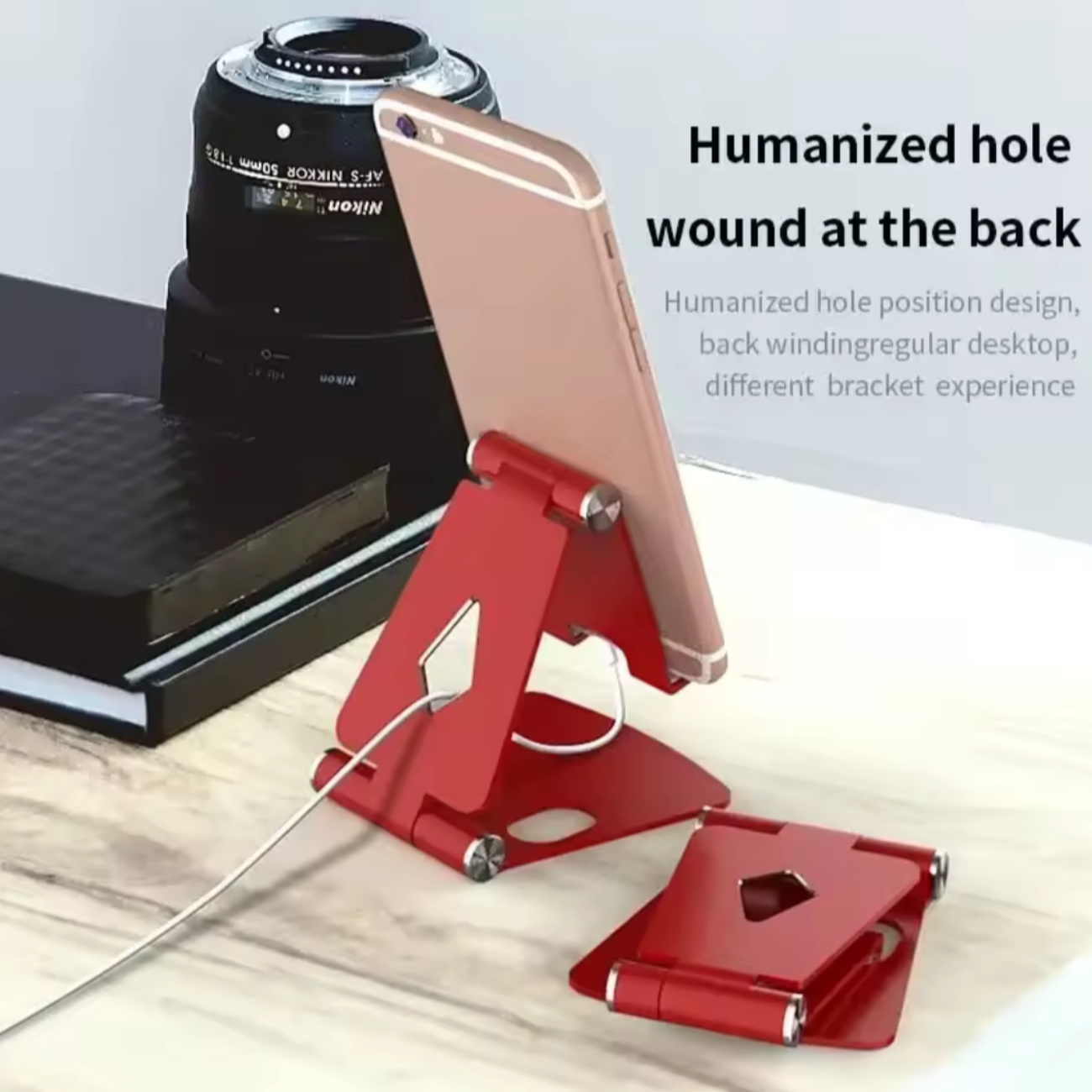 Soporte Base Porta Celular, Tablet Para Escritorio Ajustable