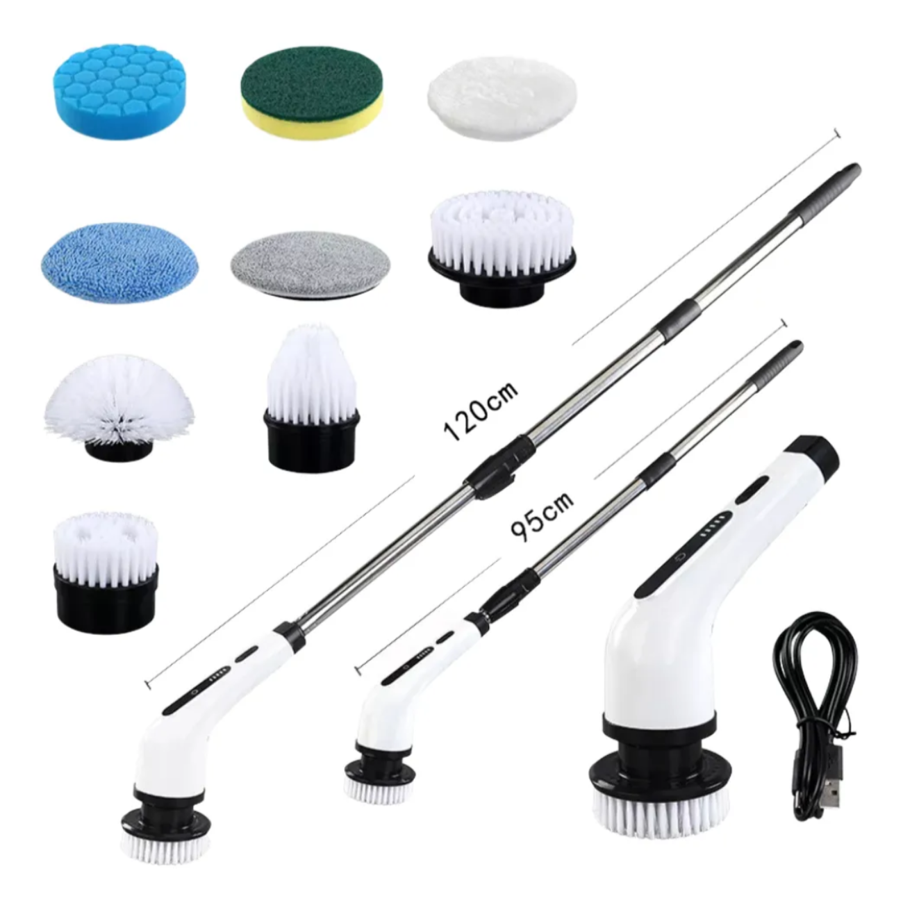 Cepillo Limpiador Multiusos Eléctrico Retráctil Inalámbrico