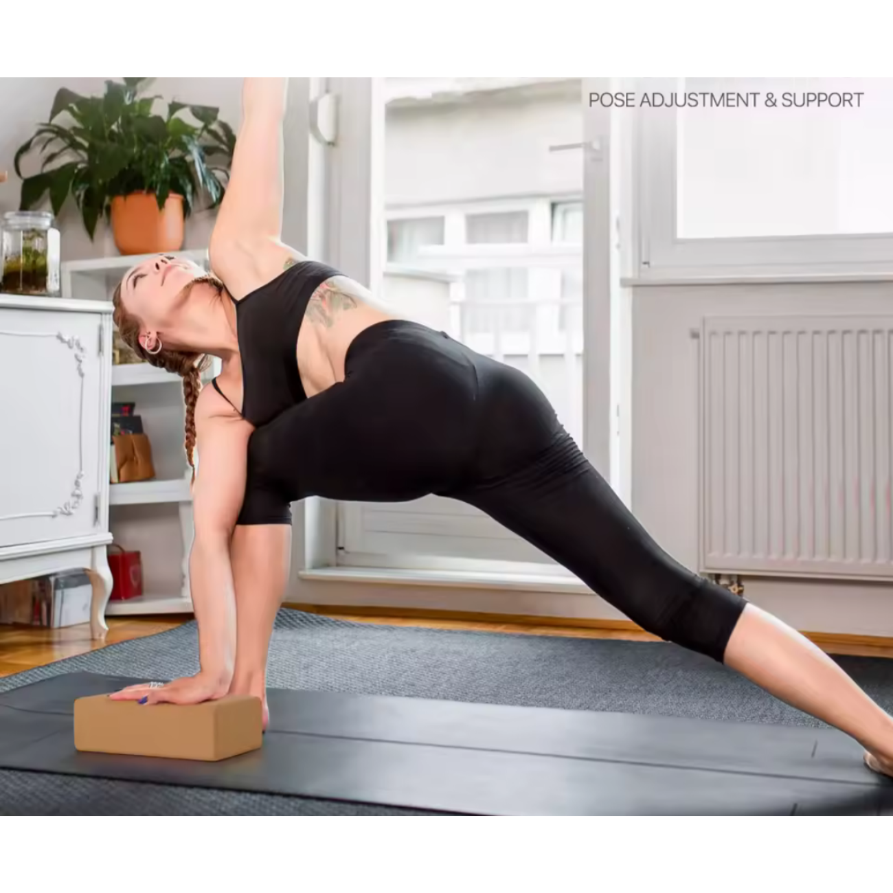 Bloque de Yoga Corcho Pilates Elongación Alta Densidad Ecológico