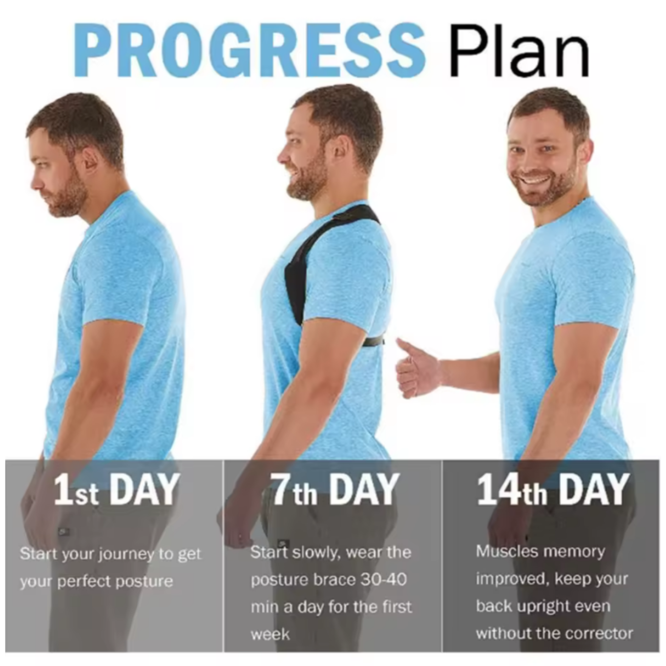 Corrector de Postura Ajustable, Unisex, Invisible