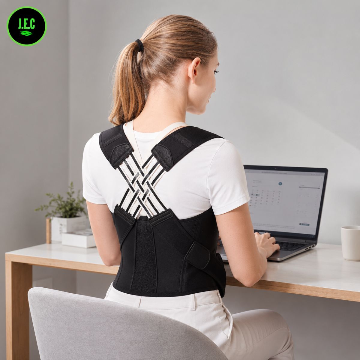 Corrector Postura Espalda Lumbar Faja Completa Ajustable