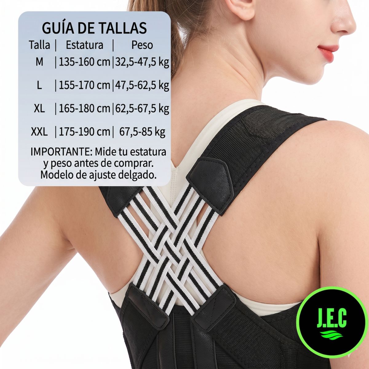 Corrector Postura Espalda Lumbar Faja Completa Ajustable