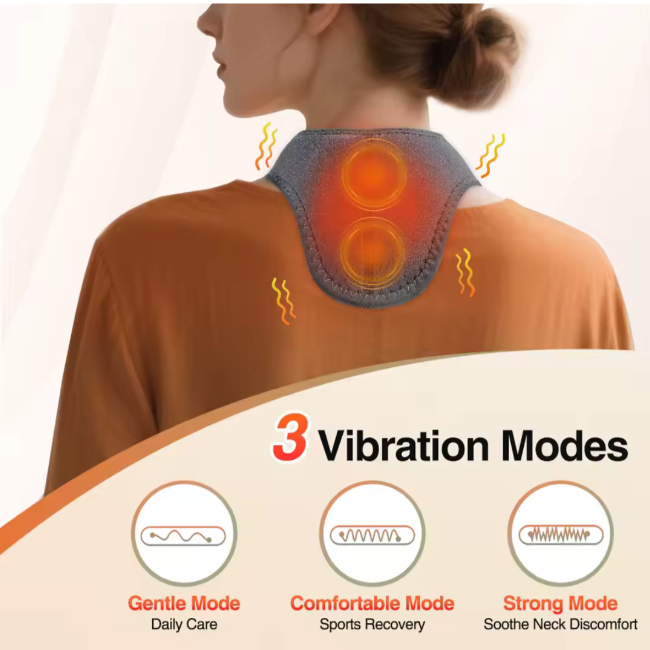 Almohadilla Térmica Con Vibración Para Cuello Masajeador