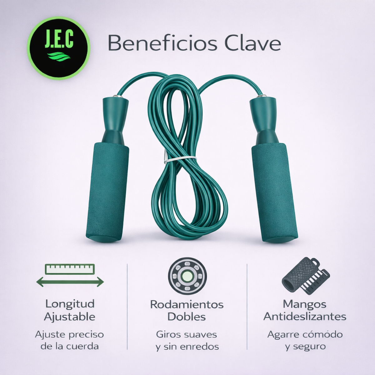 Cuerda Para Saltar Fitness Ajustable con Rodamientos