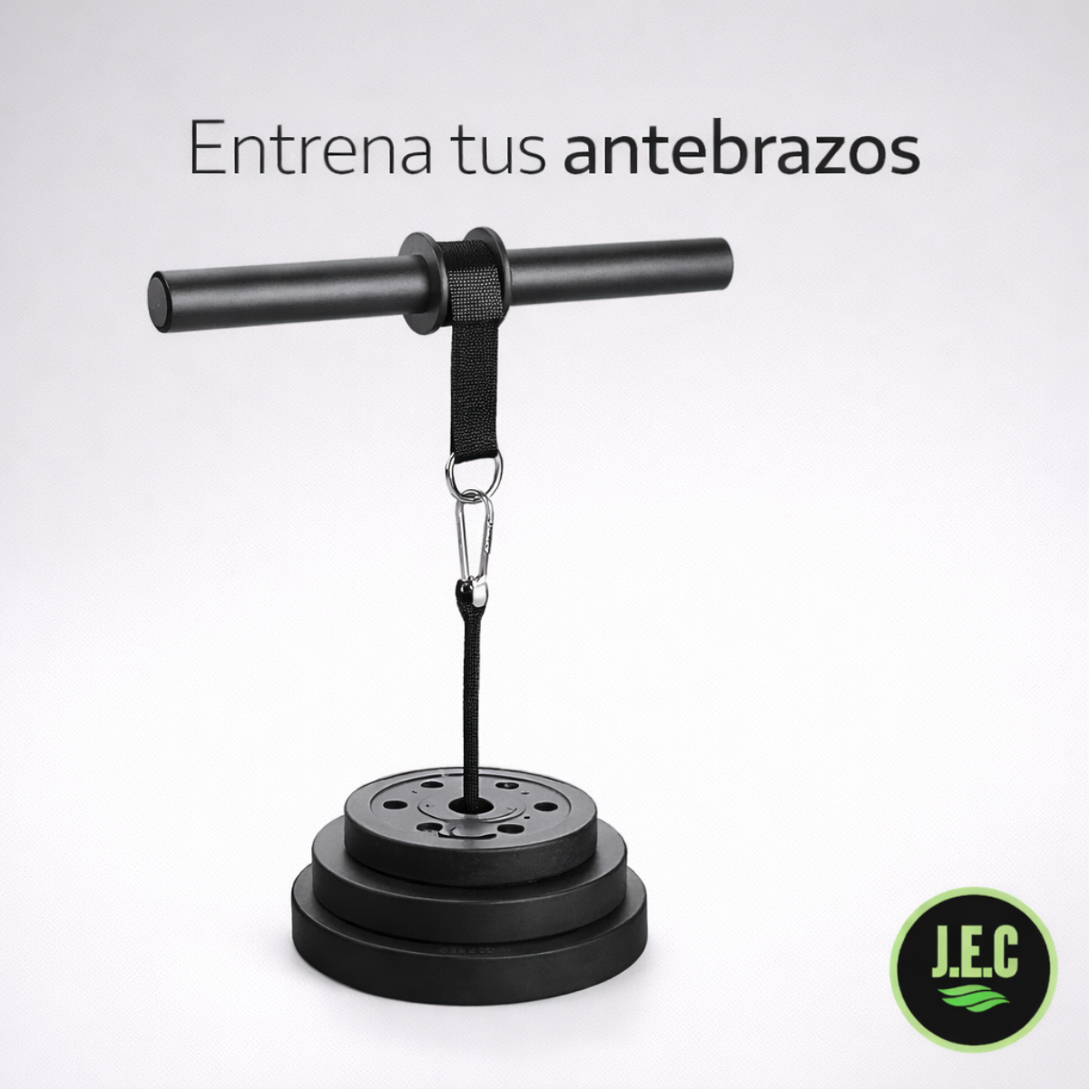 Barra con Correa para Discos Entrenamiento Ajustable