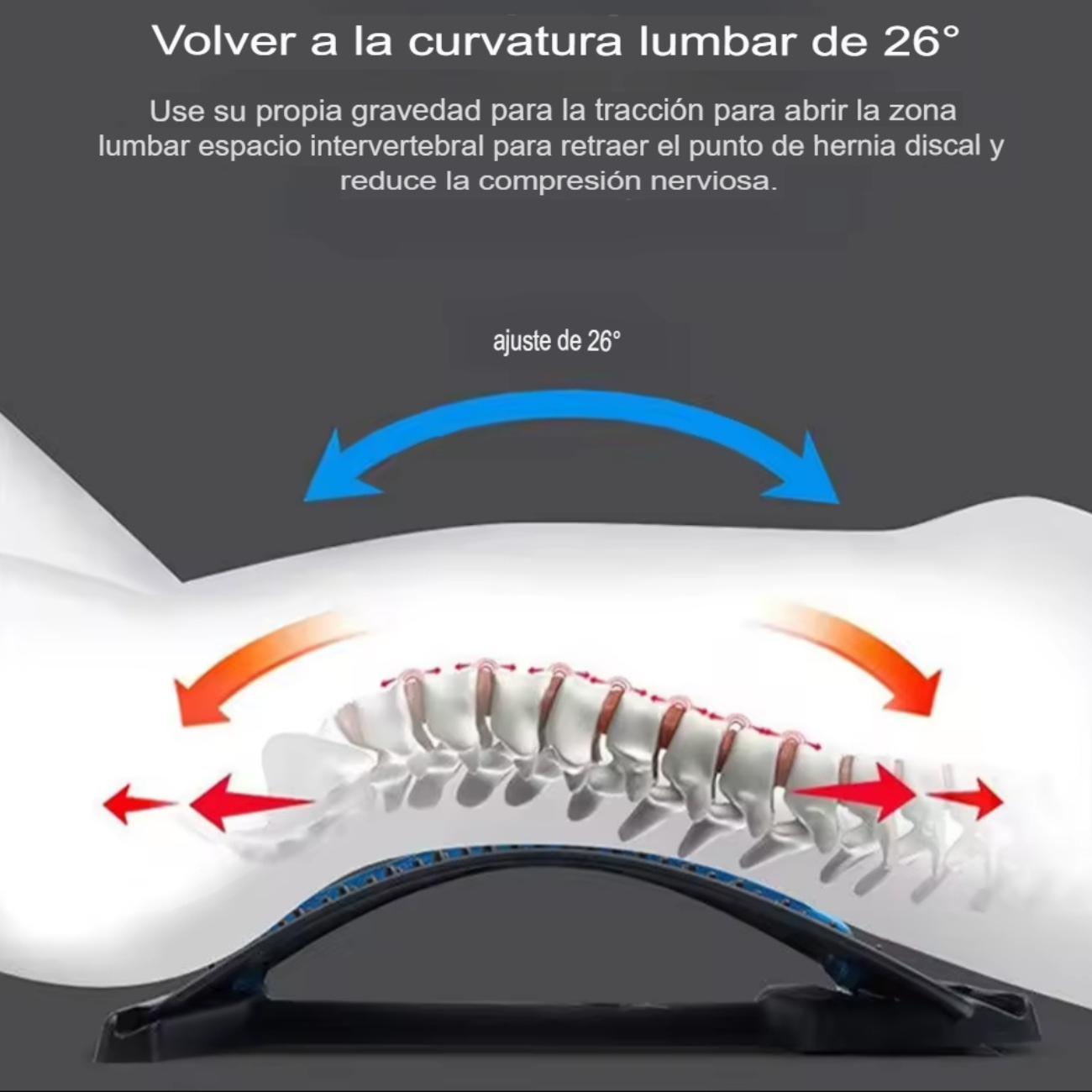Estirador De Espalda Con Masaje Y Ajuste De Altura ergonómico