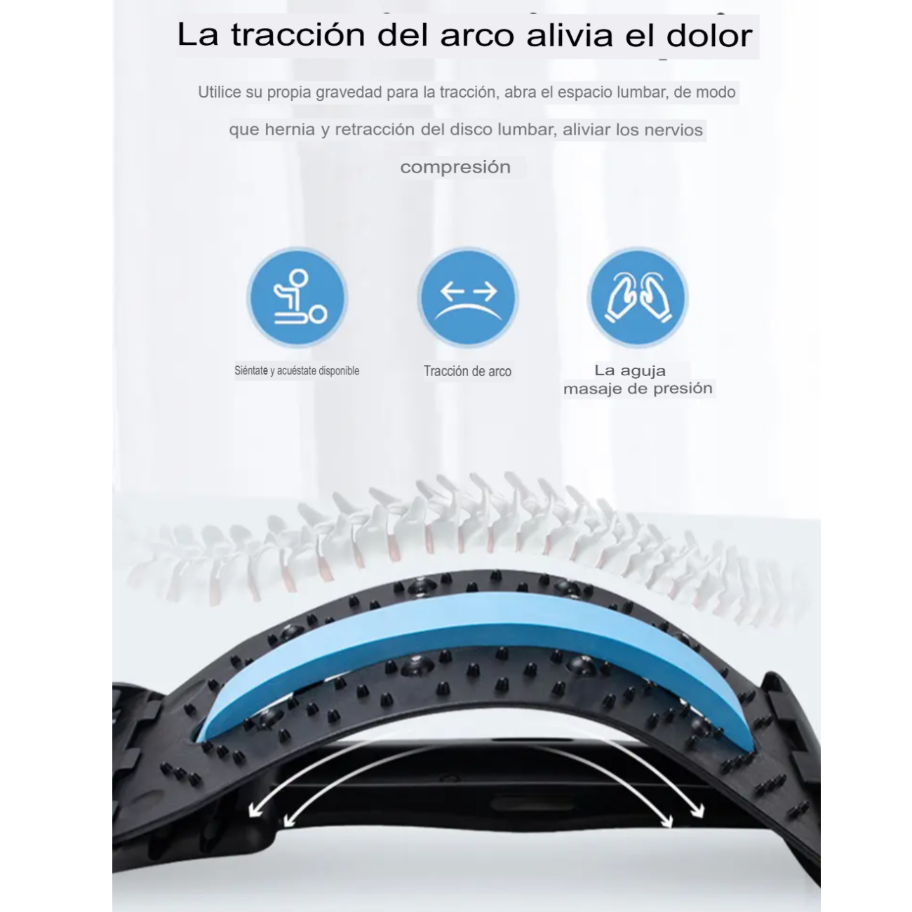 Estirador De Espalda Con Masaje Y Ajuste De Altura ergonómico