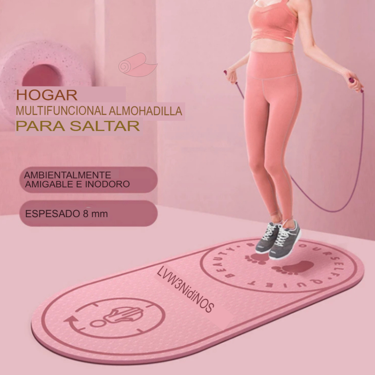 Esterilla Antigolpes Para Saltar Cuerda - 8 Mm - Fitness