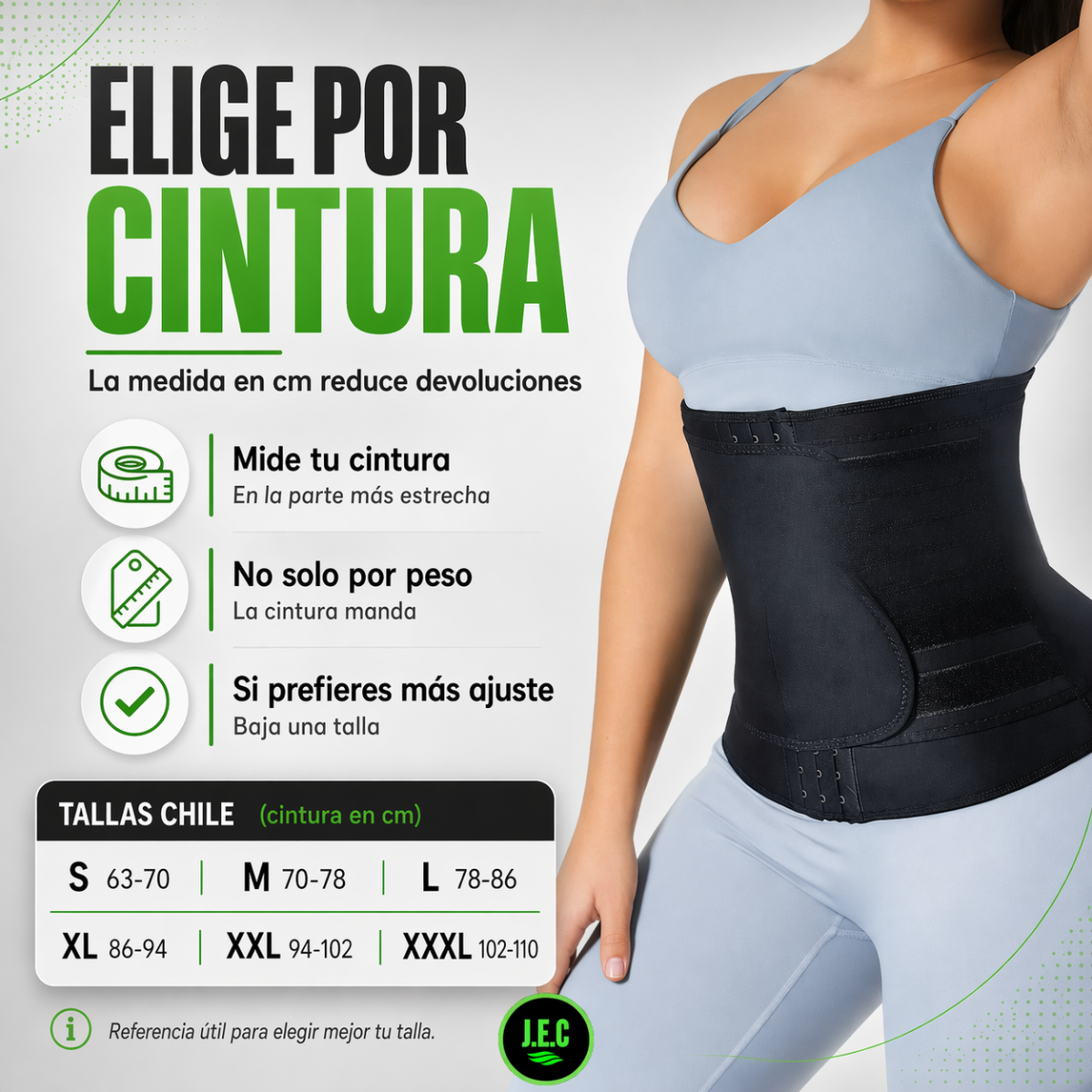 Faja modeladora reductora cintura mujer deportiva