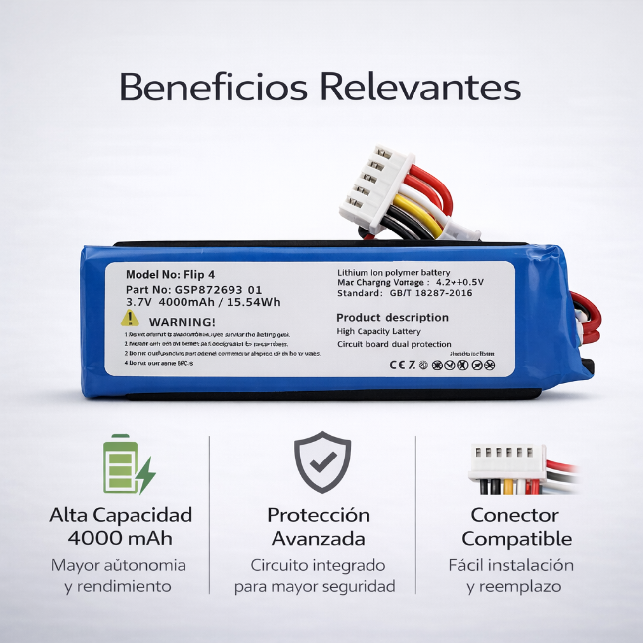 Batería de reemplazo para Jbl Flip 4 + kits de herramienta