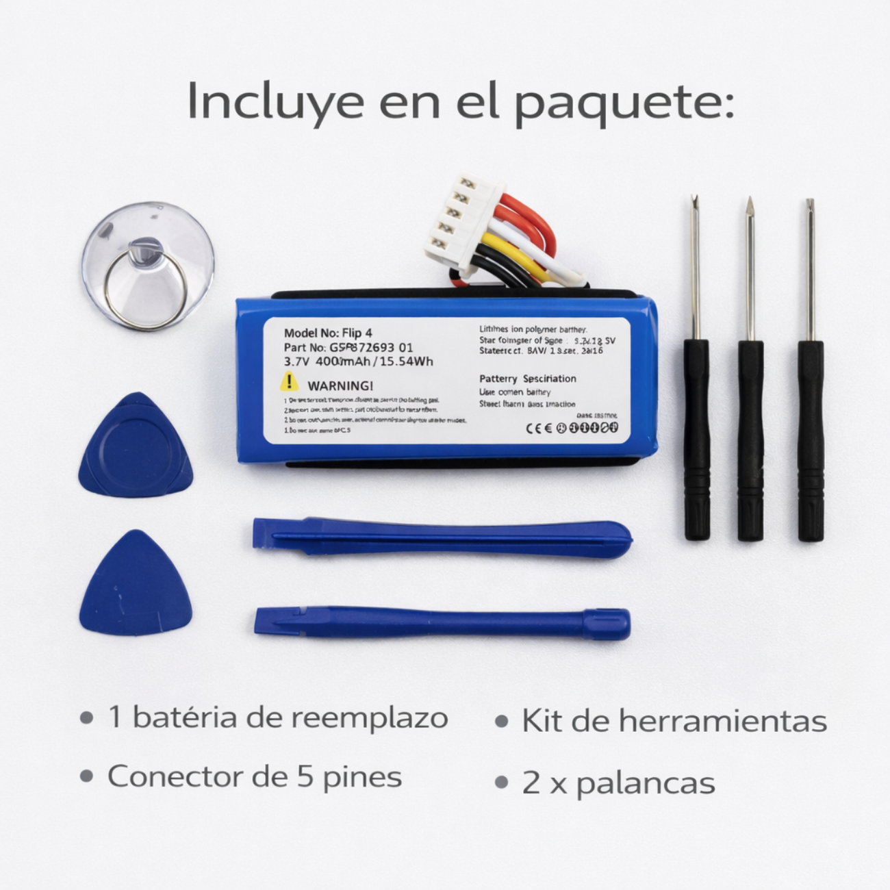 Batería de reemplazo para Jbl Flip 4 + kits de herramienta