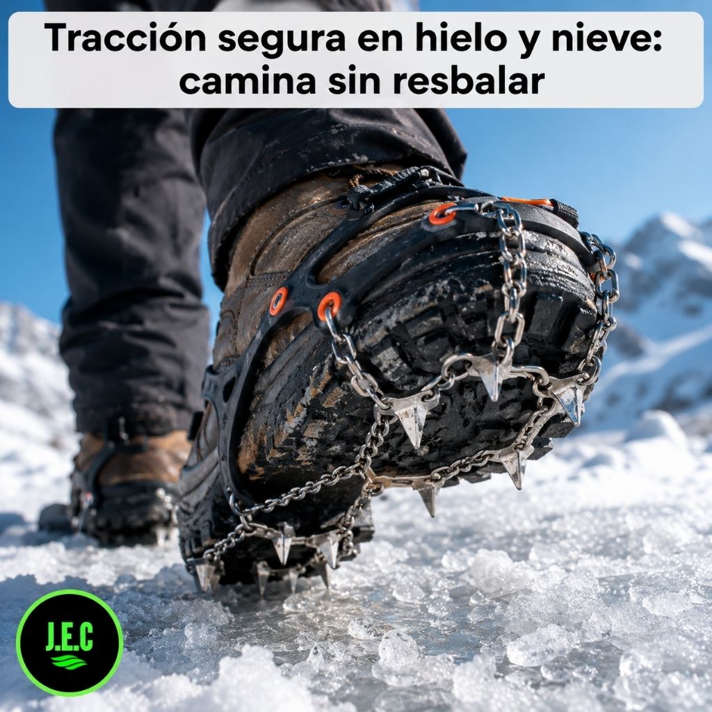 Crampones de 8 Puntas para Nieve y Hielo Antideslizantes