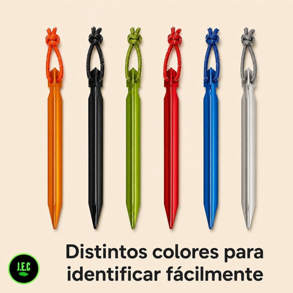 Estacas de Aluminio y Acero para Camping  Toldos y Carpa