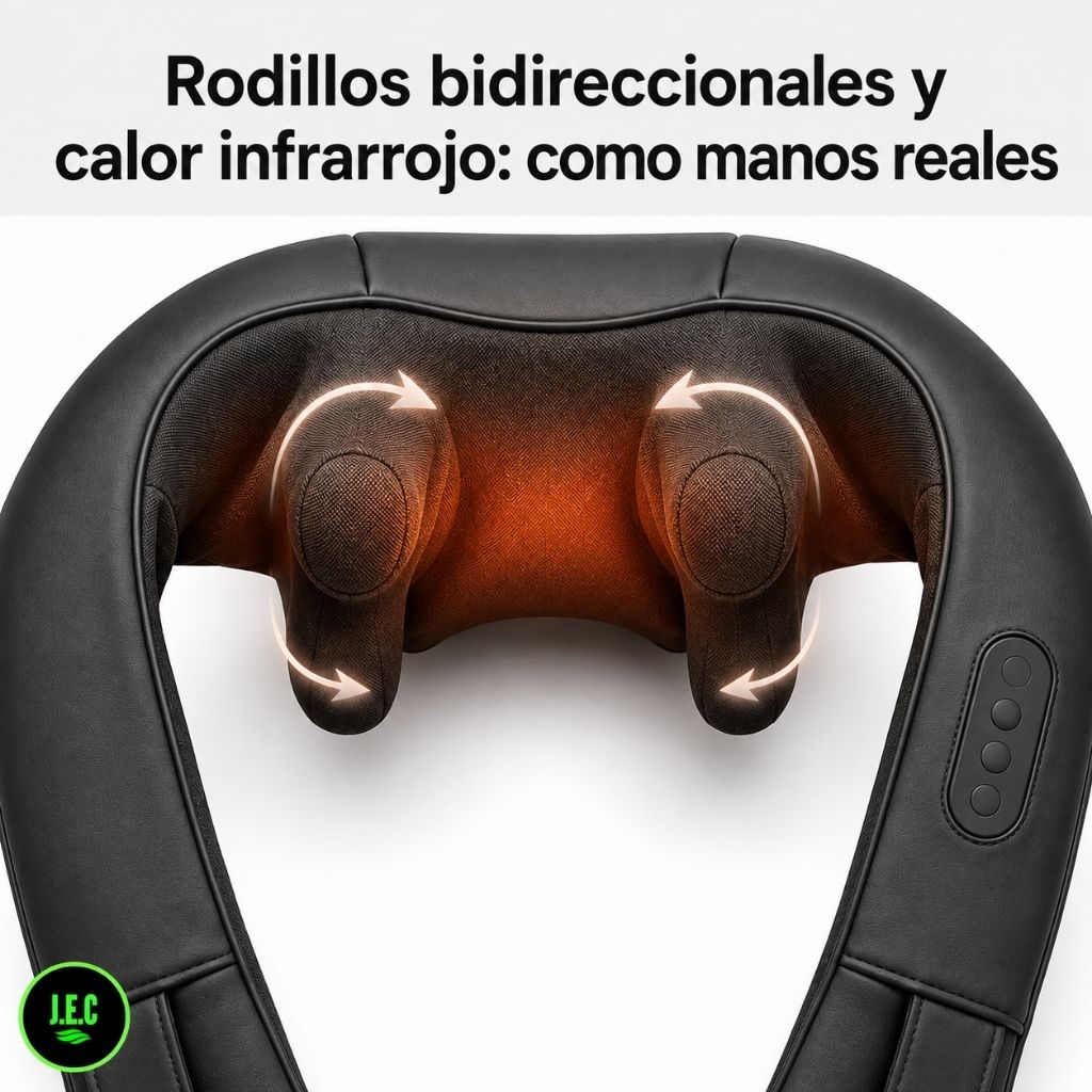 Masajeador de Cuello y Hombros Eléctrico Shiatsu con Calor