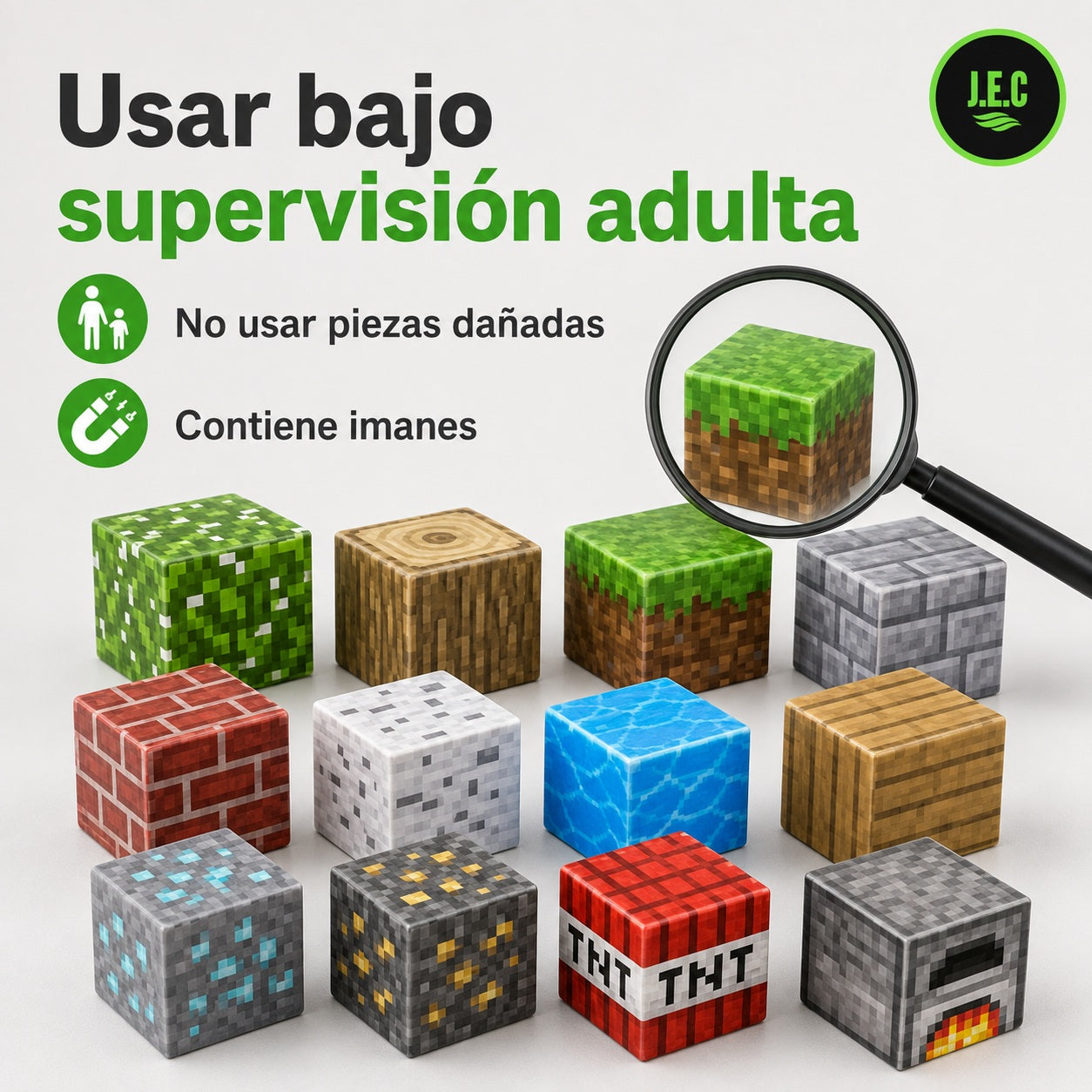 Bloques Magnéticos Pixelados de Construcción 100 Piezas