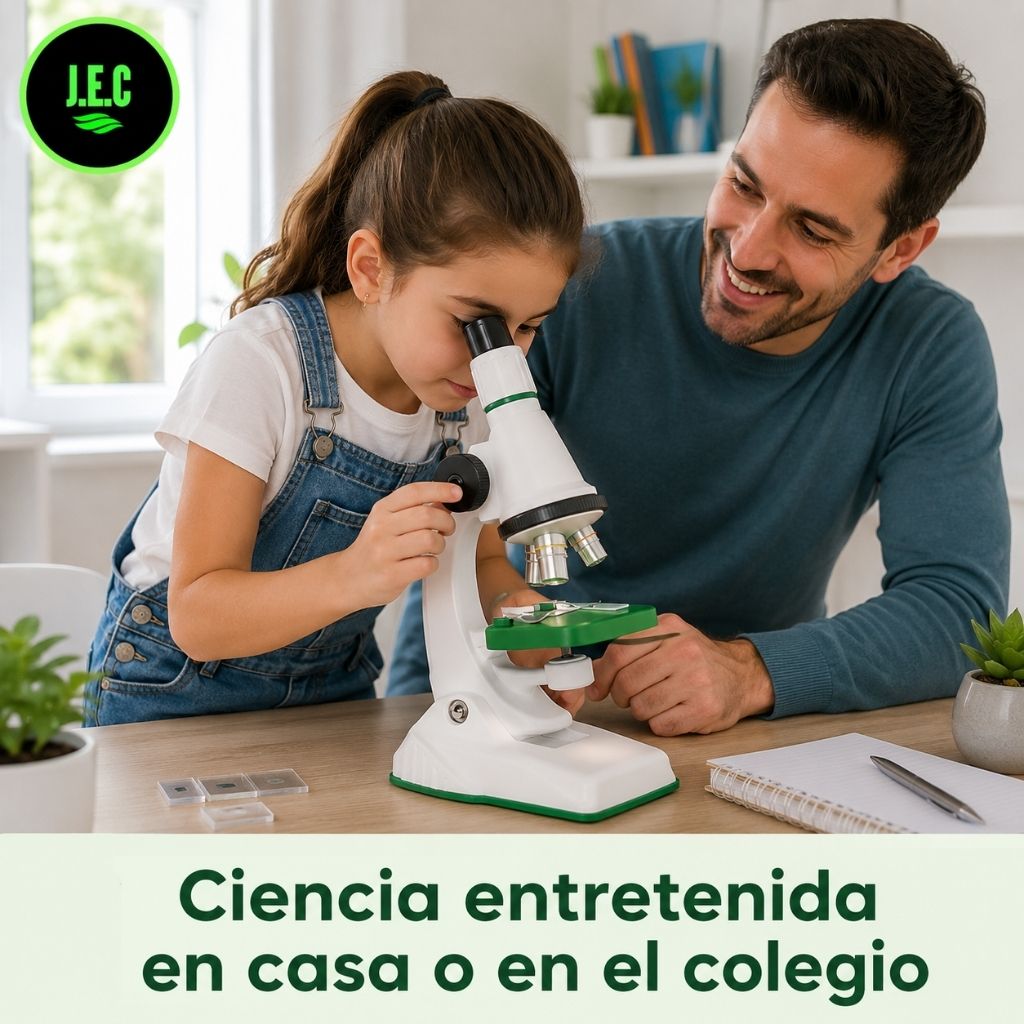 Microscopio Educativo para Niños con Luz LED y Kit completo