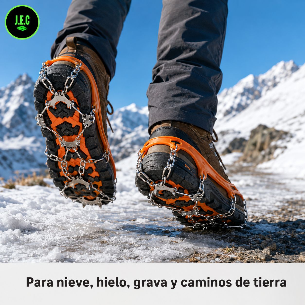 Crampones de 8 Puntas para Nieve y Hielo Antideslizantes