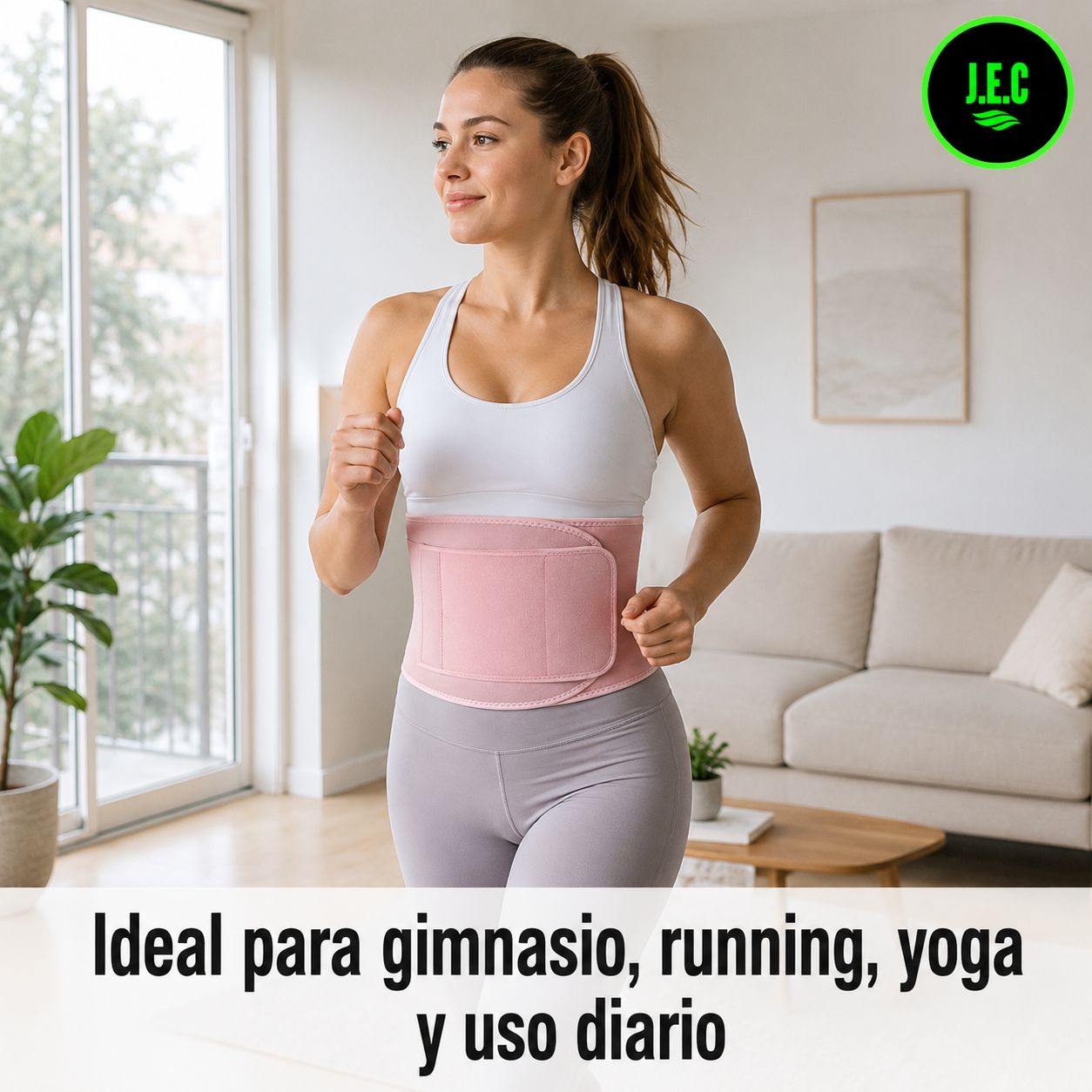 Faja Reductora Deportiva Iones de Plata Triple Capa Sauna