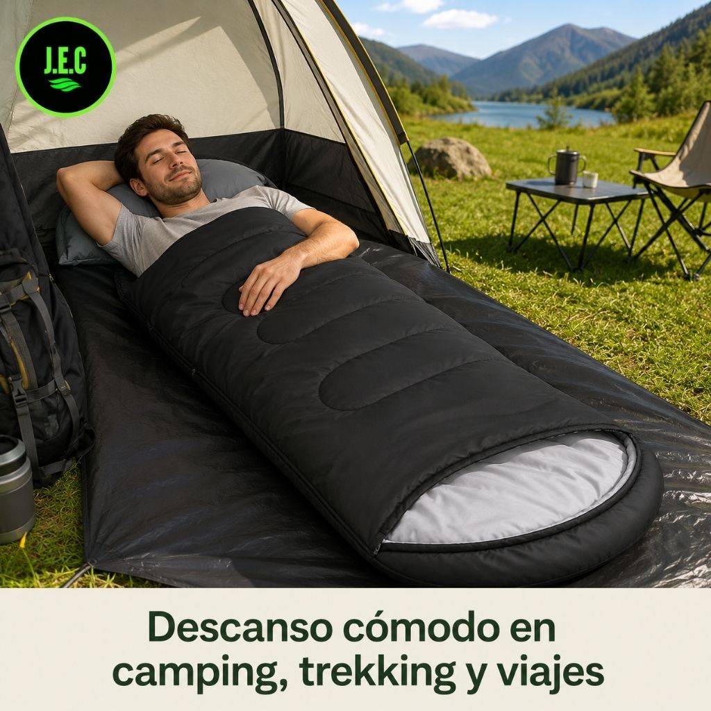 Saco de Dormir Térmico Triple Capa XL para Camping