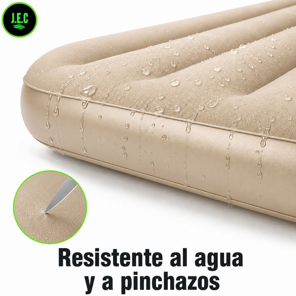 Colchón Inflable para Auto y Camping con Almohadas