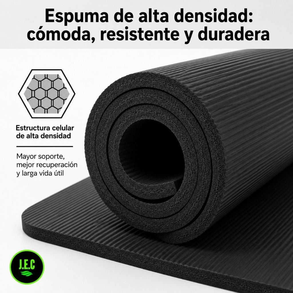 Mat de Yoga y Pilates Grueso de 10 mm Antideslizante
