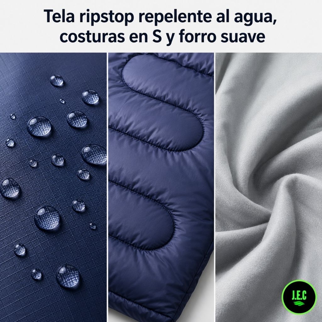 Saco De Dormir Doble 3 En 1 Ultraligero Invierno Azul Marino