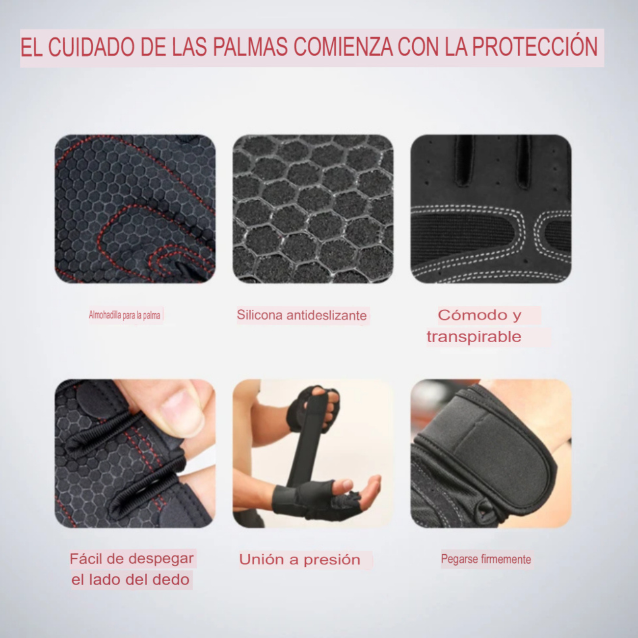 Guantes De Fitness Para Hombre Con Soporte De Muñeca