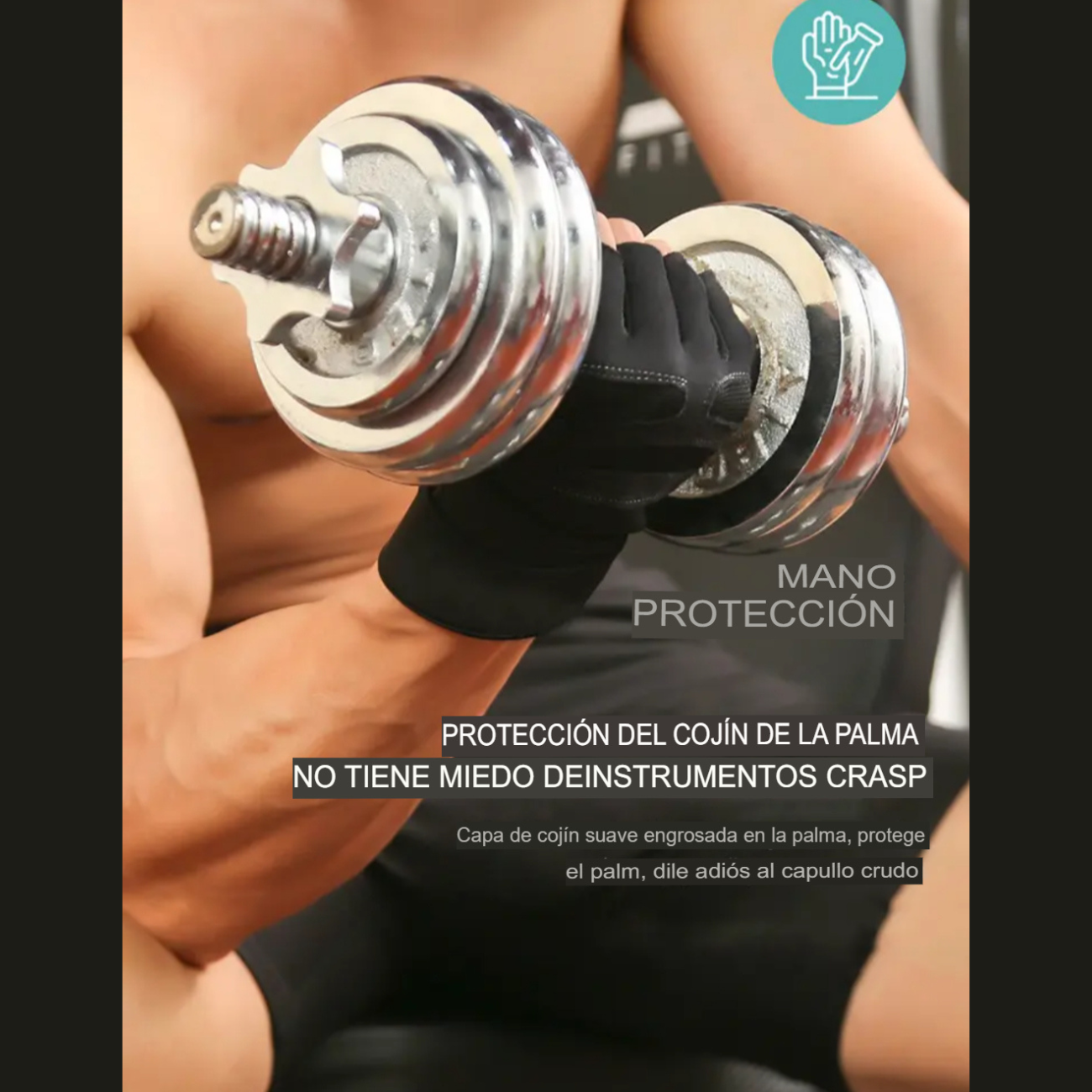 Guantes De Fitness Para Hombre Con Soporte De Muñeca