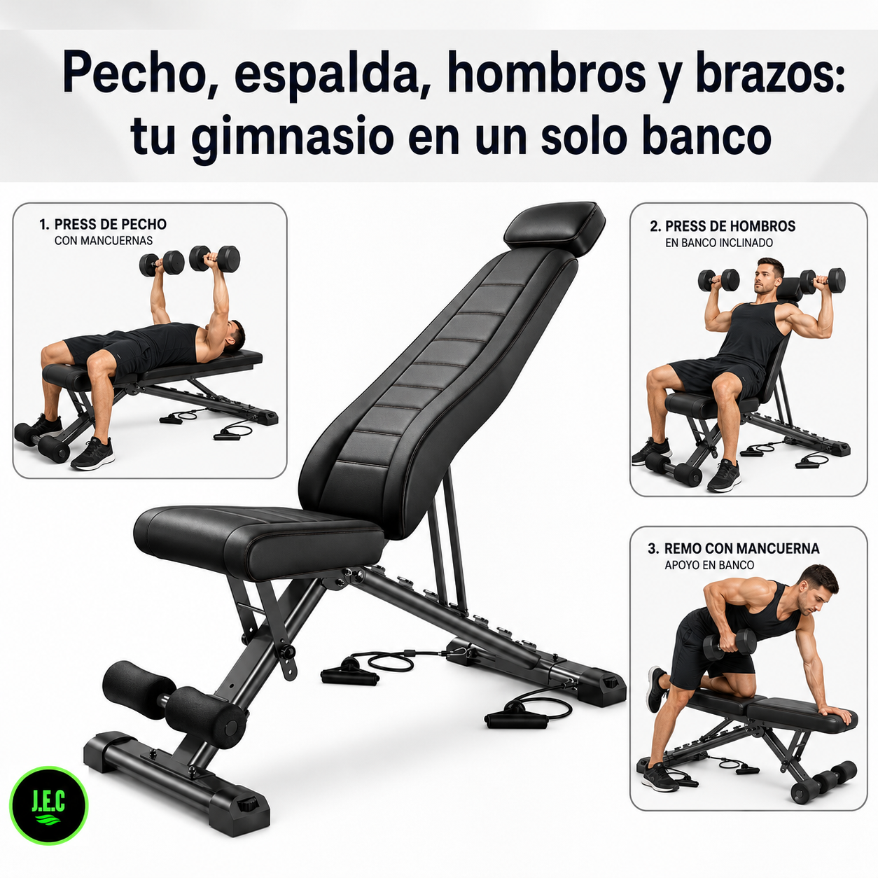Banco de Ejercicios Ajustable Premium para Entrenar en Casa