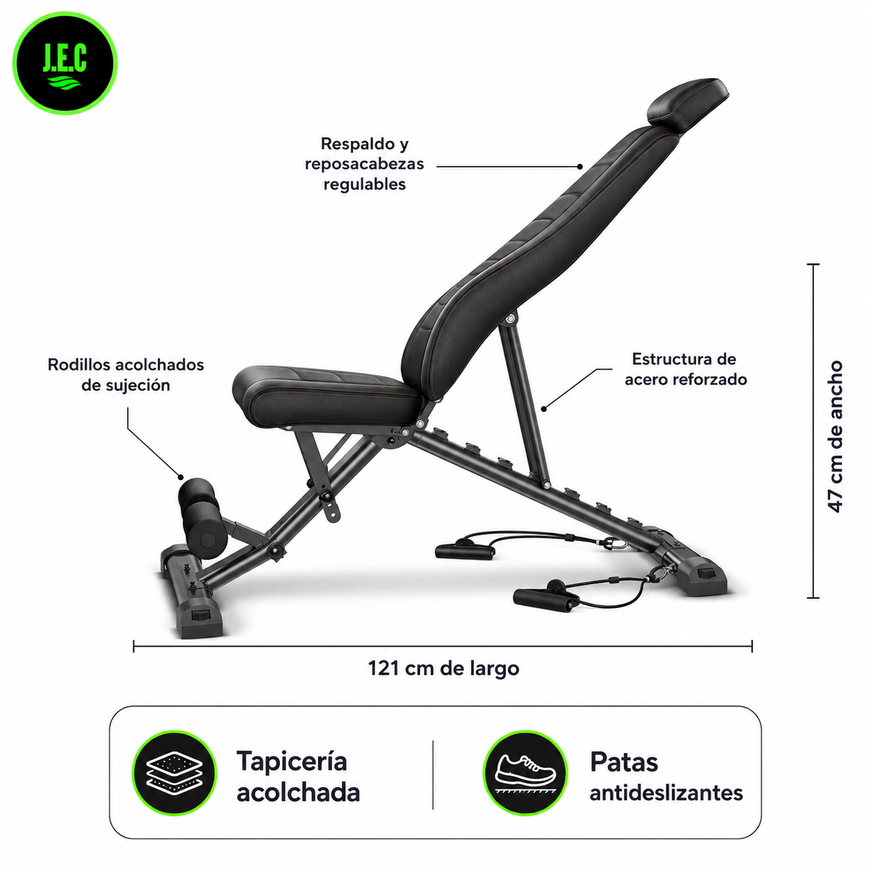 Banco de Ejercicios Ajustable Premium para Entrenar en Casa