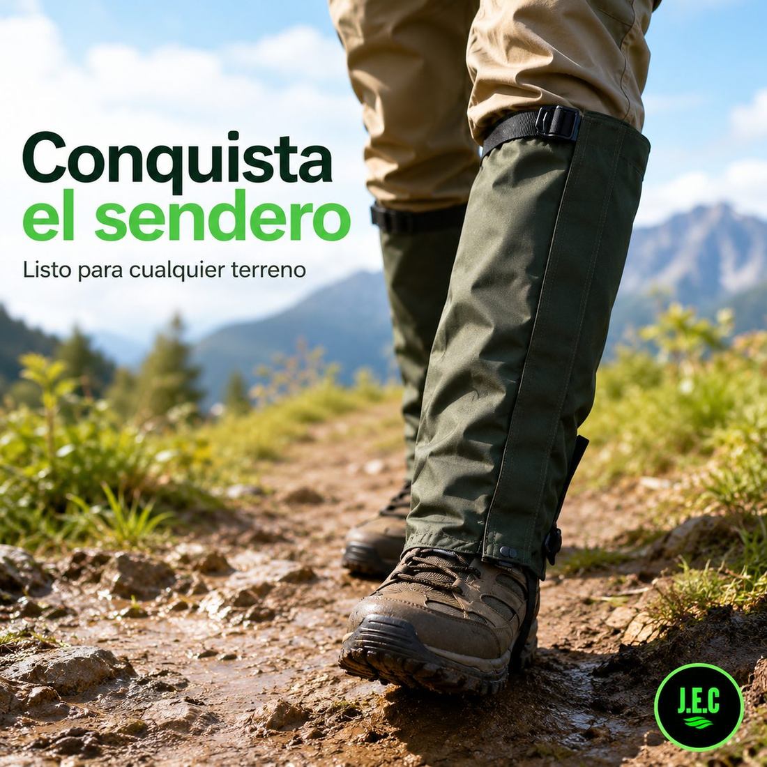 Polainas Trekking Impermeables con Triple Anclaje Oxford