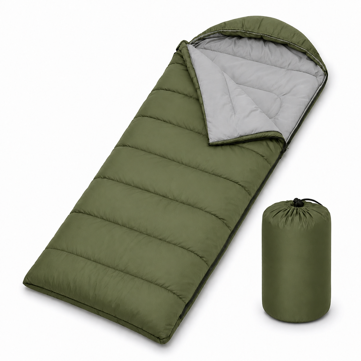 Saco de Dormir Térmico Triple Capa XL para Camping