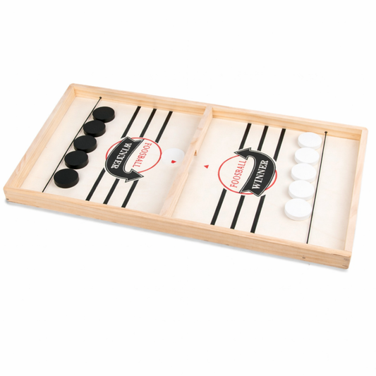 Juego Foosball Chess de Madera | Batalla de Rebote 2 Jugadores