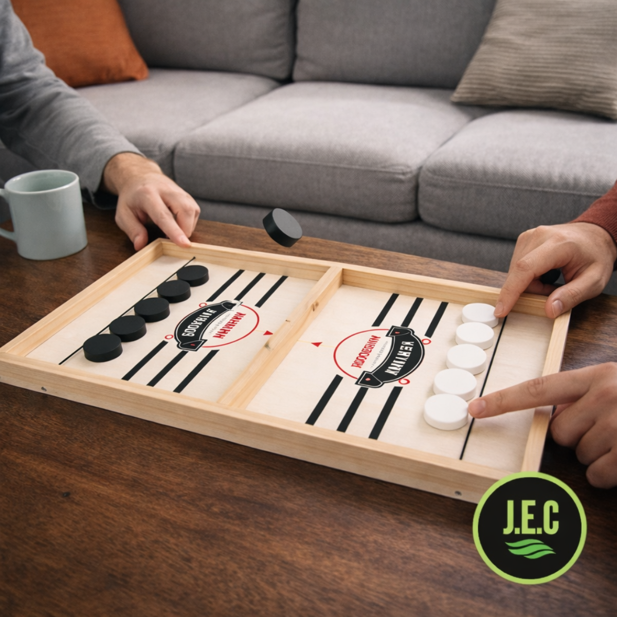 Juego Foosball Chess de Madera | Batalla de Rebote 2 Jugadores