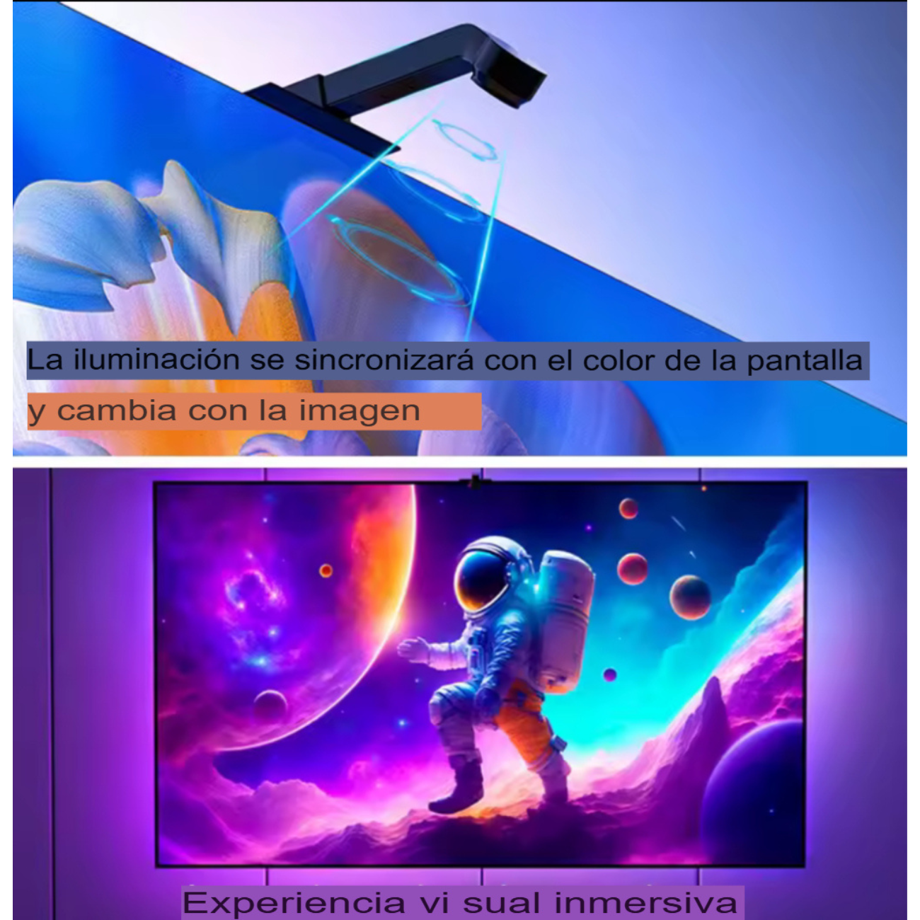 Tira Led Rgb Para Tv Sincroniza Colores Con Pantalla