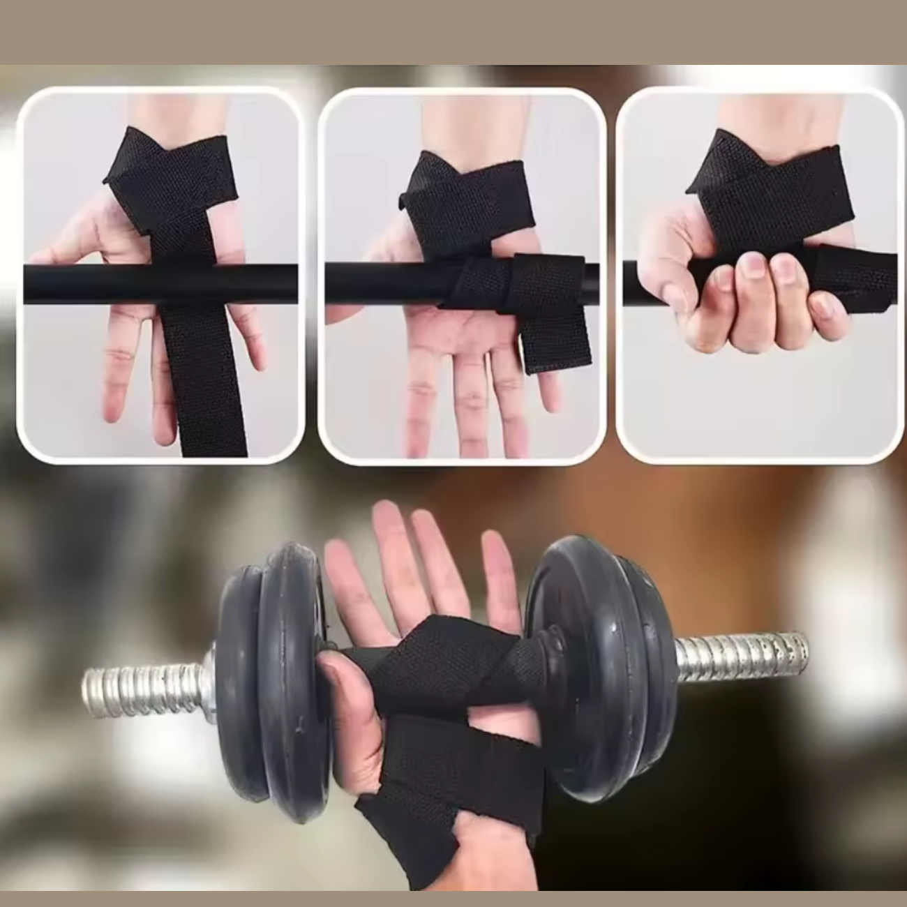 Lifting straps correas de muñeca gimnasio crossfit pesas
