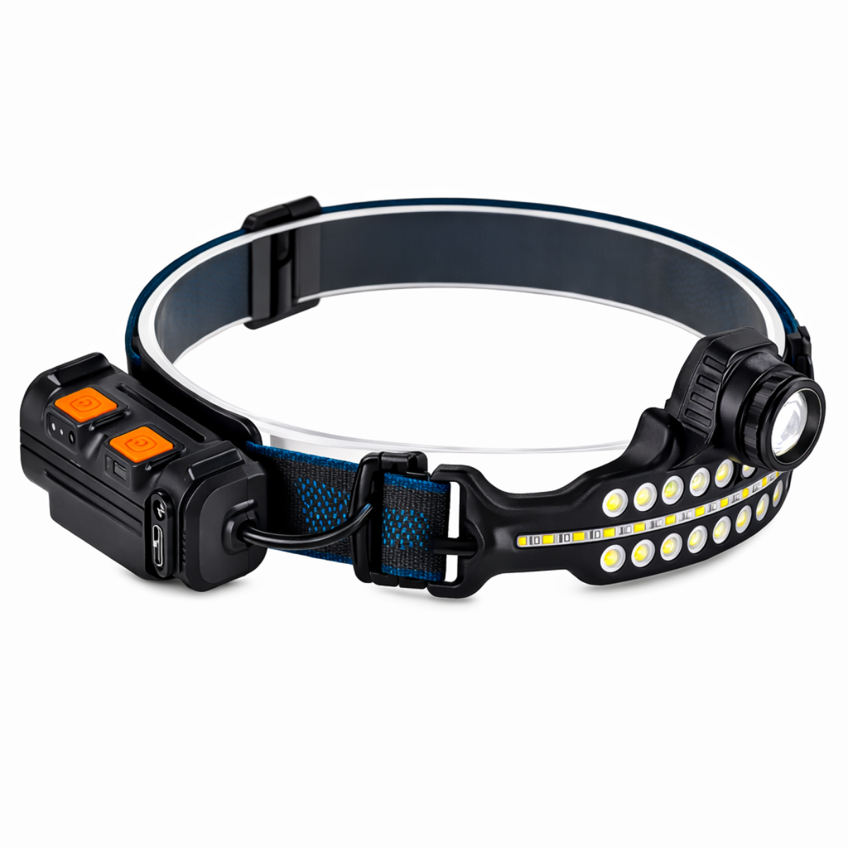 Linterna Frontal LED COB Inducción Batería Integrada Zoom