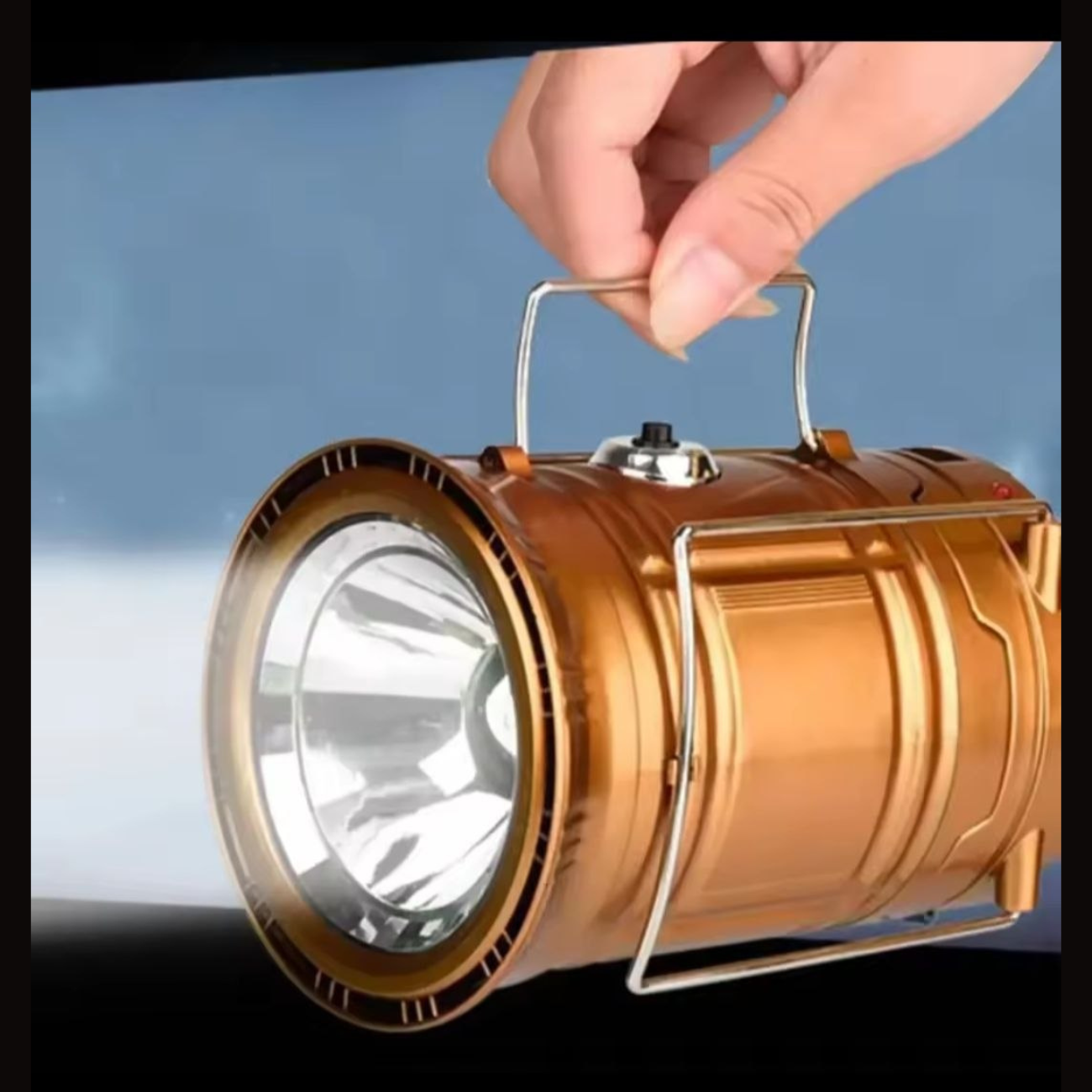 Lámpara LED Solar Camping Plegable Recargable Portátil