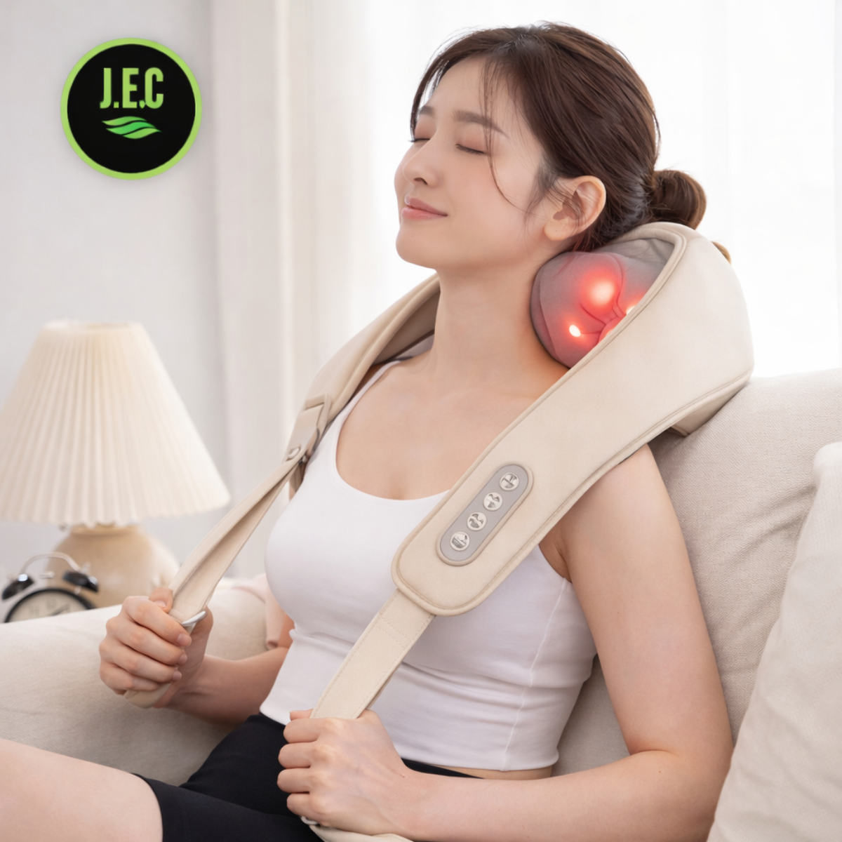 Masajeador Cuello Y Hombros Eléctrico Con Calor Portátil