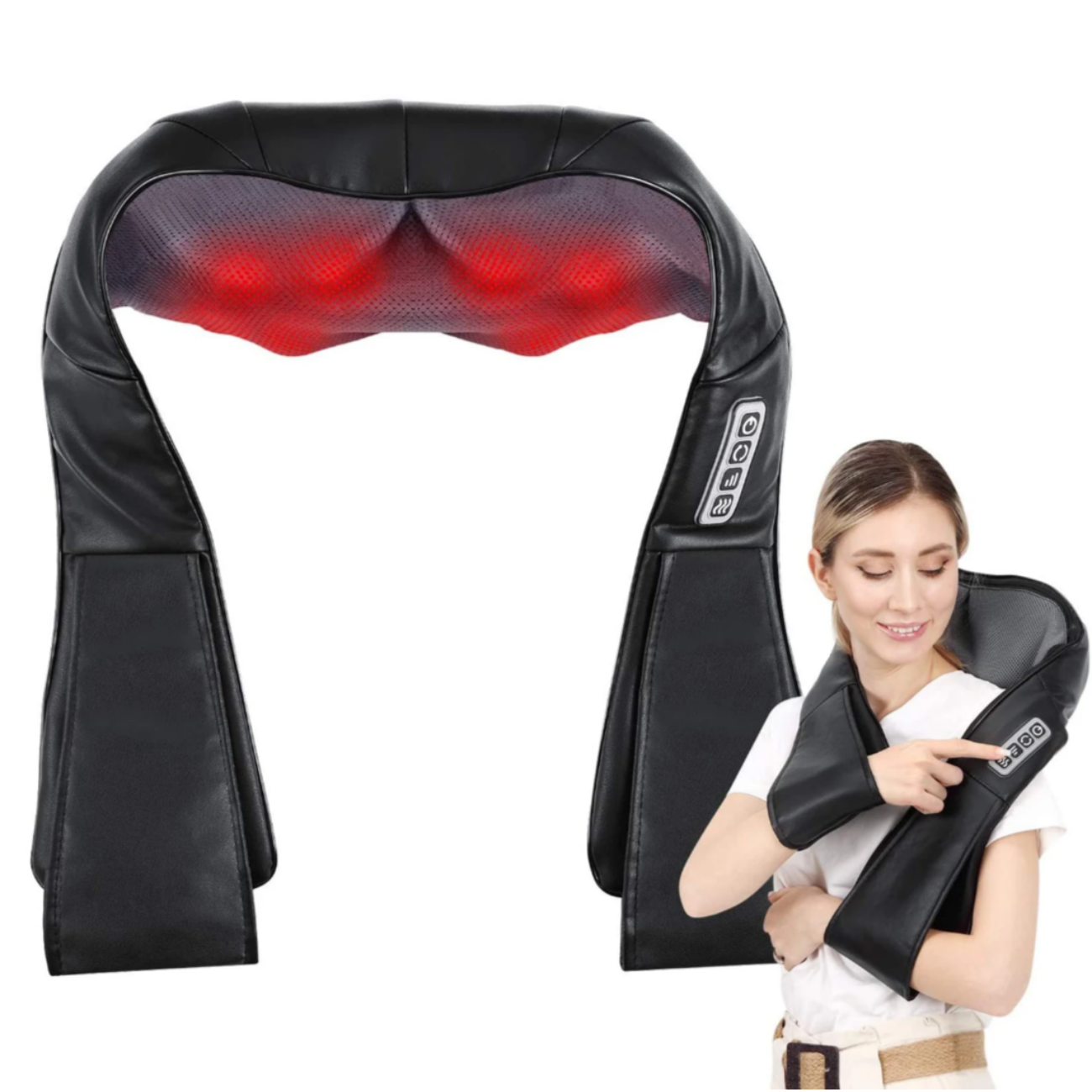 Masajeador Cuello Y Hombros Eléctrico Con Calor Portátil