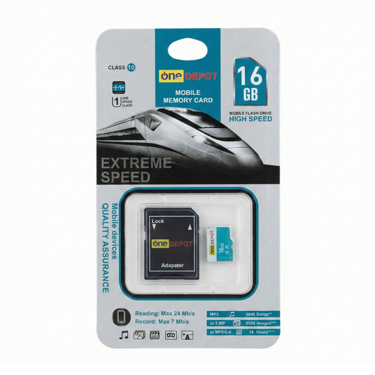 Tarjeta Micro SD 16GB Class 10 + Adaptador Alta Velocidad