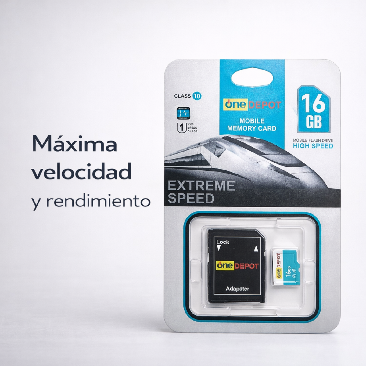 Tarjeta Micro SD 16GB Class 10 + Adaptador Alta Velocidad