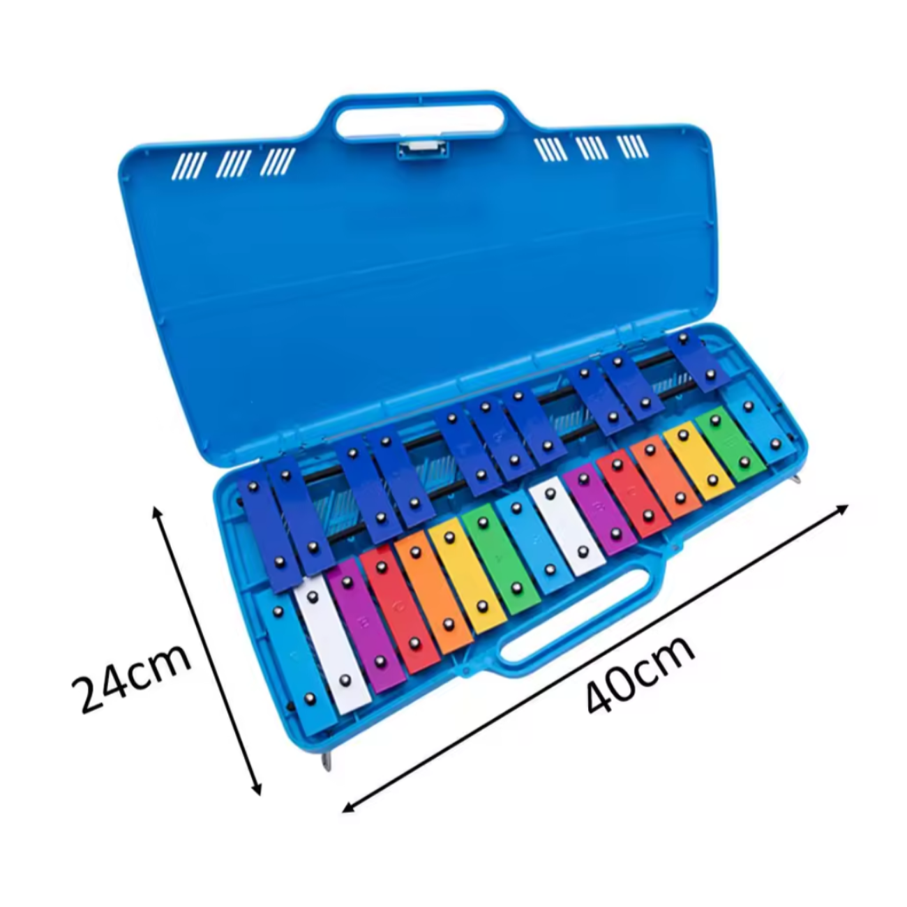 Metalófono Cromático De Colores Maletín Portátil Para Niños