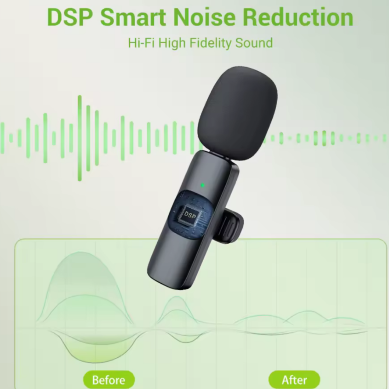 Micrófono Inalámbrico  Tipo C Gamer Bluetooth Reducción de Ruido