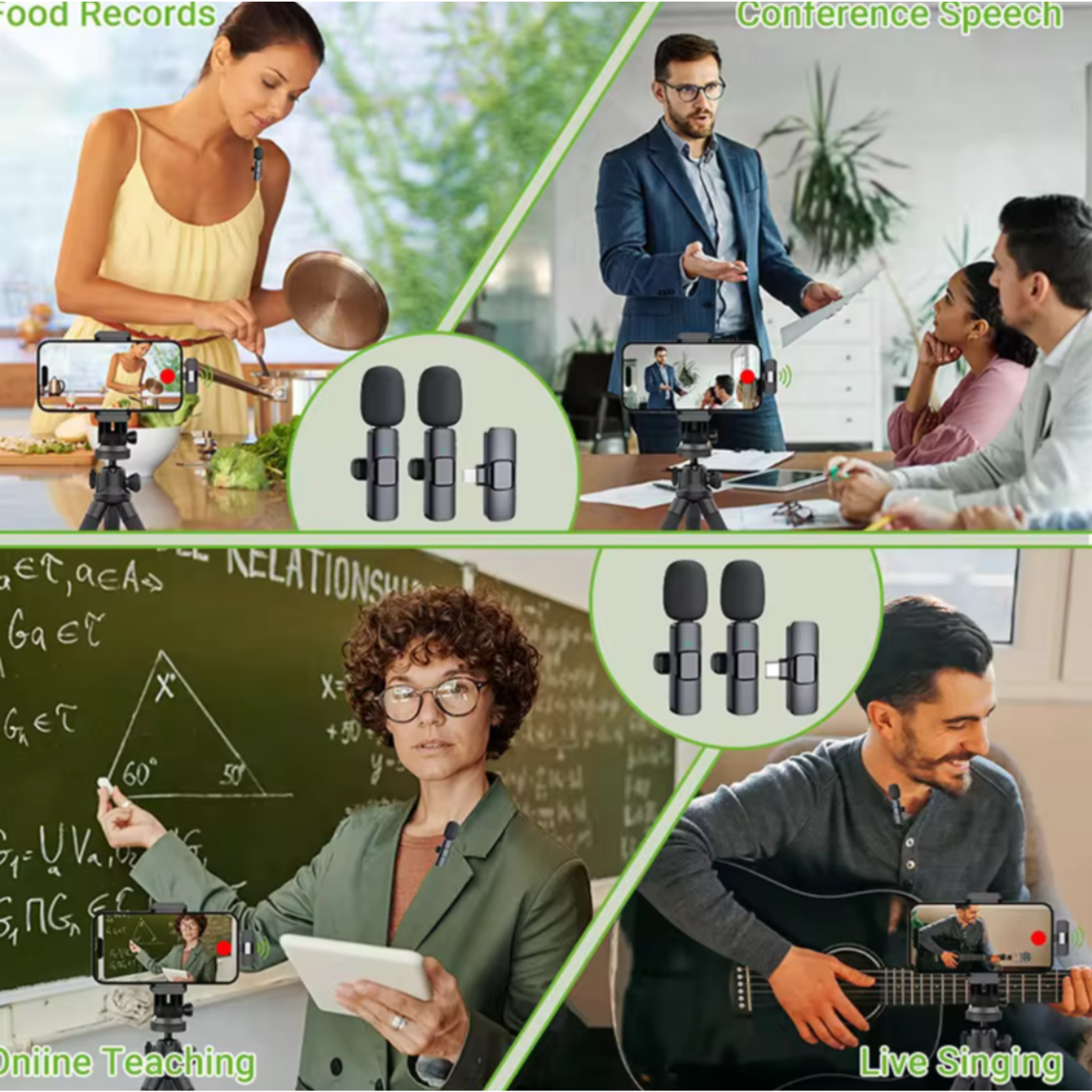 Micrófono Inalámbrico  Tipo C Gamer Bluetooth Reducción de Ruido