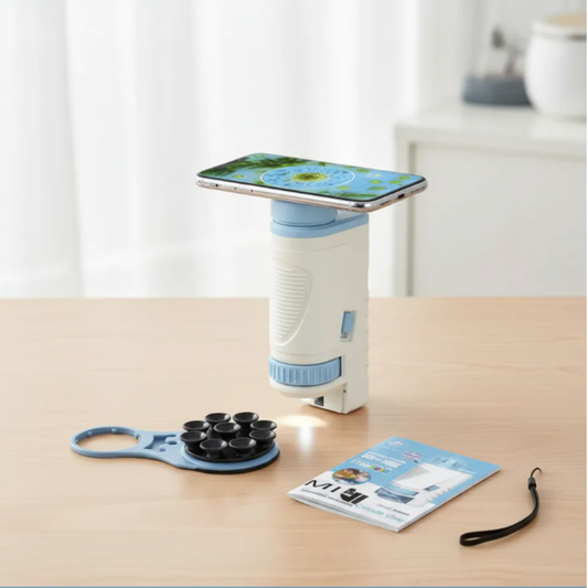 Microscopio Portátil Educativo 60x120x Con Luz Led