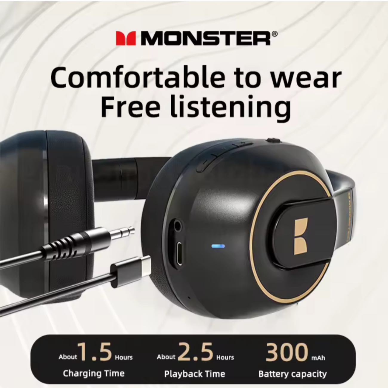 Audífonos Monster Xkh01 Con Bluetooth 5,3 Baja Latencia