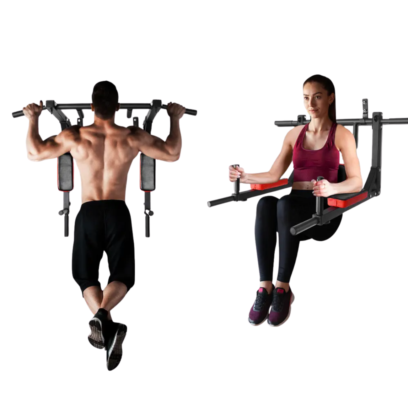 Barra Dominadas Multifuncional De Pared 8 En 1 Desmontable