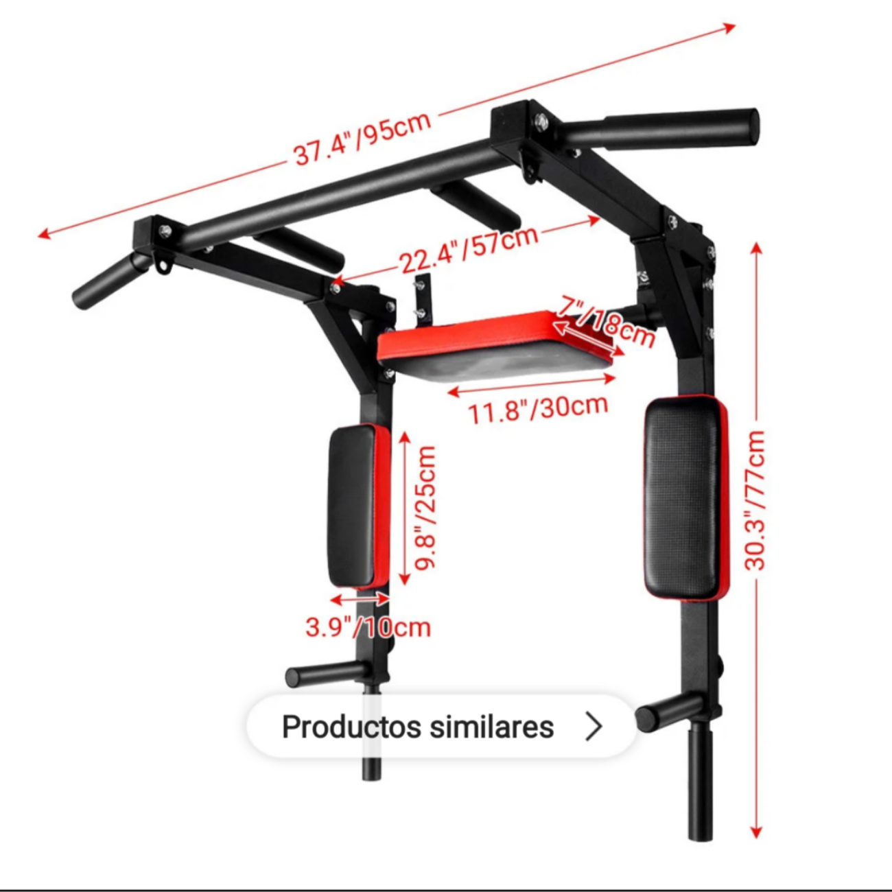 Barra Dominadas Multifuncional De Pared 8 En 1 Desmontable